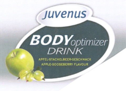 juvenus BODY optimizer DRINK APFEL-STACHELBEER-GESCHMACK APPLE-GOOSEBERRY FLAVOUR Logo (EUIPO, 03.11.2004)