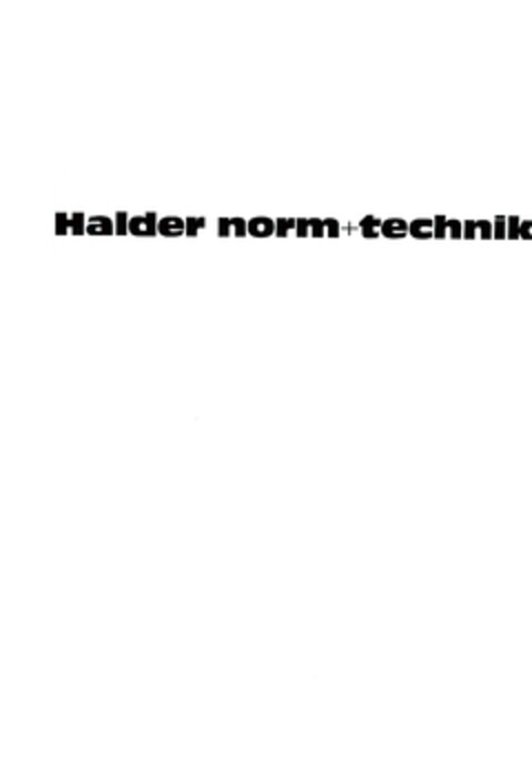 Halder norm+technik Logo (EUIPO, 11/18/2009)