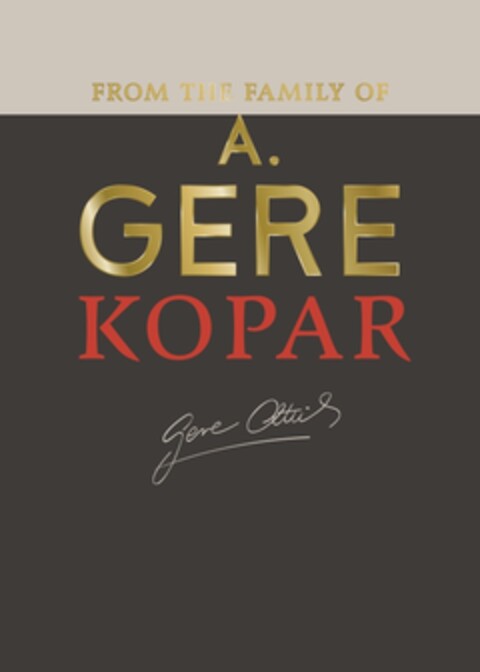 From The Family of A. Gere - KOPAR Logo (EUIPO, 07/03/2019)