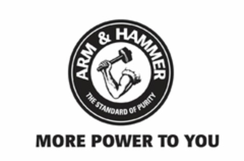 ARM & HAMMER THE STANDARD OF PURITY MORE POWER TO YOU Logo (EUIPO, 12/31/2020)