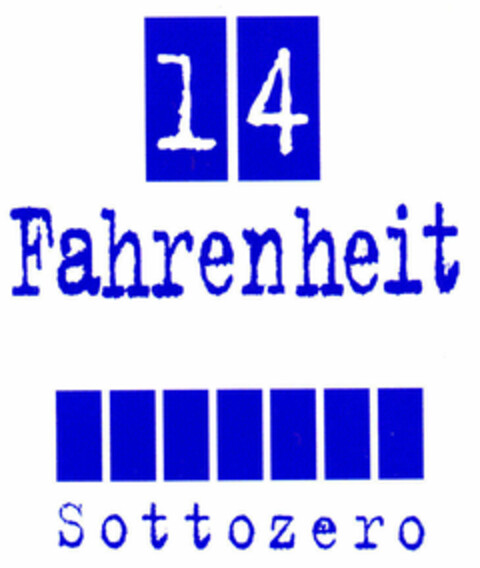 14 Fahrenheit Sottozero Logo (EUIPO, 10.11.1998)