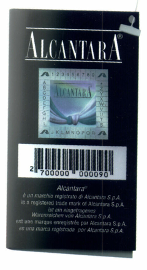 ALCANTARA Logo (EUIPO, 06.10.1999)