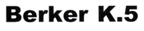 Berker K.5 Logo (EUIPO, 09/20/2004)