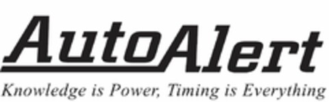 AUTO ALERT KNOWLEDGE IS POWER, TIMING IS EVERYTHING Logo (EUIPO, 12.06.2015)