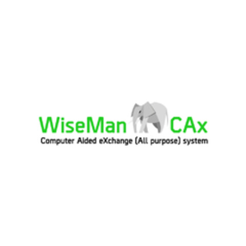 WiseManCAx Computer Aided eXchange (All purpose) system Logo (EUIPO, 03/14/2016)