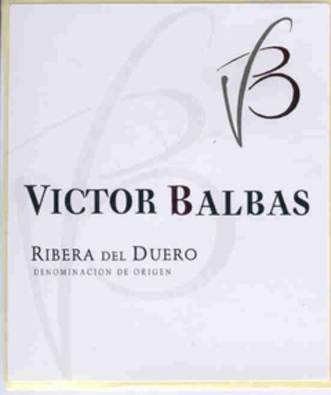 VB VICTOR BALBAS RIBERA DEL DUERO DENOMINACION DE ORIGEN Logo (EUIPO, 08.07.2016)