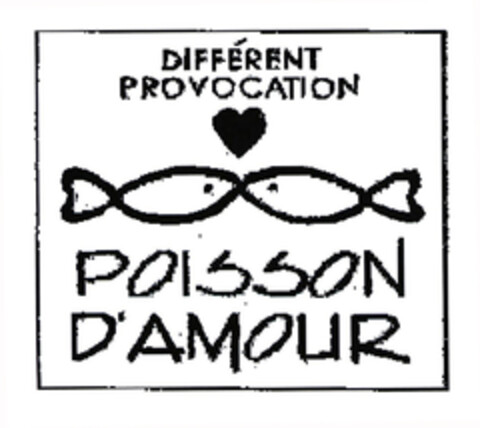 DIFFÉRENT PROVOCATION POISSON D'AMOUR Logo (EUIPO, 14.11.2002)