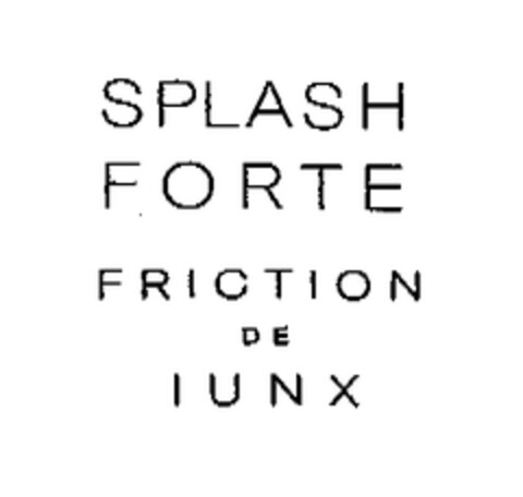 SPLASH FORTE FRICTION DE IUNX Logo (EUIPO, 25.03.2004)