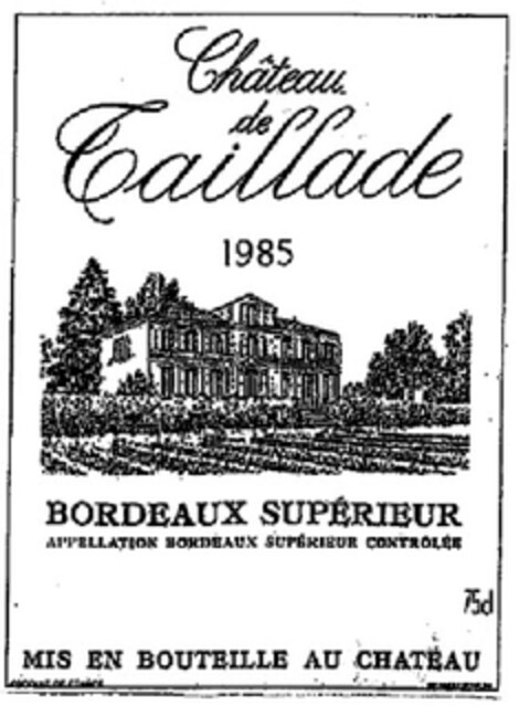 CHÂTEAU DE TAILLADE Logo (EUIPO, 05.04.2013)