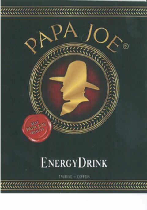 PAPA JOE ENERGY DRINK TAURINE + COFFEIN BEST PAPA JOE QUALITY Logo (EUIPO, 28.02.2014)