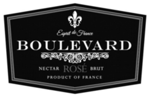 BOULEVARD ESPRIT DE FRANCE 
NECTAR ROSÉ BRUT  PRODUCT OF FRANCE Logo (EUIPO, 09/22/2015)