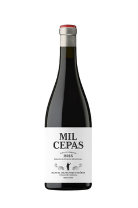 MIL CEPAS VINO DE PARCELA 2015 PARAJE LAS HOYAS DEL RÍO ZÁNCARA MANUEL MANZANEQUE SUÁREZ VITICULOR Y ENÓLOGO PRODUCT OF SPAIN Logo (EUIPO, 10/09/2015)