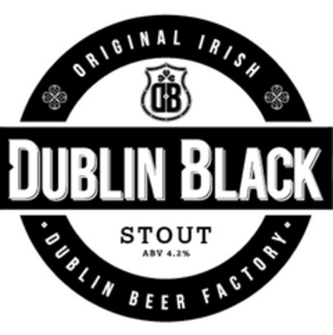 ORIGINAL IRISH DUBLIN DB BLACK STOUT ABV 4.2% DUBLIN BEER FACTORY Logo (EUIPO, 11/12/2018)