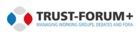 TRUST-FORUM+ MANAGING WORKING GROUPS, DEBATES AND FORA Logo (EUIPO, 20.04.2021)