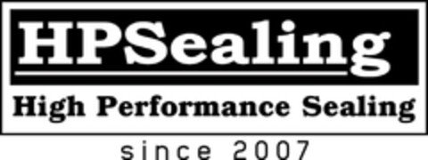 HPSealing High Performance Sealing since 2007 Logo (EUIPO, 18.04.2023)