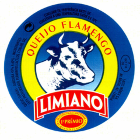 LIMIANO QUEIJO FLAMENGO 1º PRÉMIO · XX CONCURSO NACIONAL · DE QUEIJO FLAMENGO Logo (EUIPO, 10.01.2000)