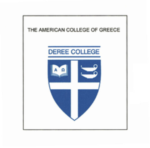 THE AMERICAN COLLEGE OF GREECE DEREE COLLEGE A Ω Logo (EUIPO, 13.04.2006)