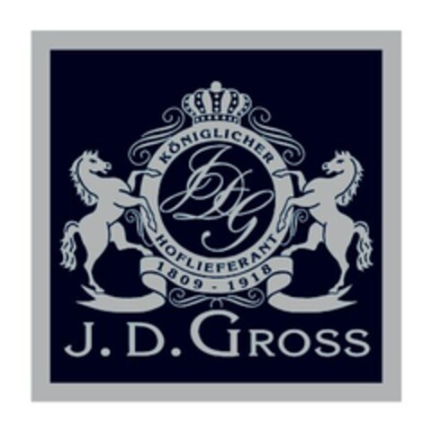 KÖNIGLICHER LIEFERANT 1809-1918 J.D.GROSS Logo (EUIPO, 29.10.2008)