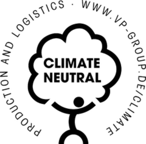 PRODUCTION AND LOGISTICS WWW.VP-GROUP.DE/CLIMATE NEUTRAL Logo (EUIPO, 12.08.2011)
