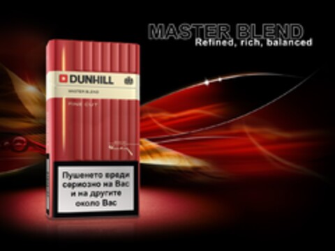 Dunhill Master Blend, Fine Cut, Refined, Rich, Balanced Logo (EUIPO, 13.01.2012)