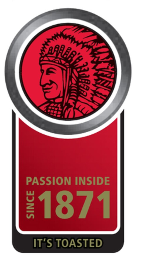 PASSION INSIDE SINCE 1871. IT'S TOASTED Logo (EUIPO, 10/03/2012)