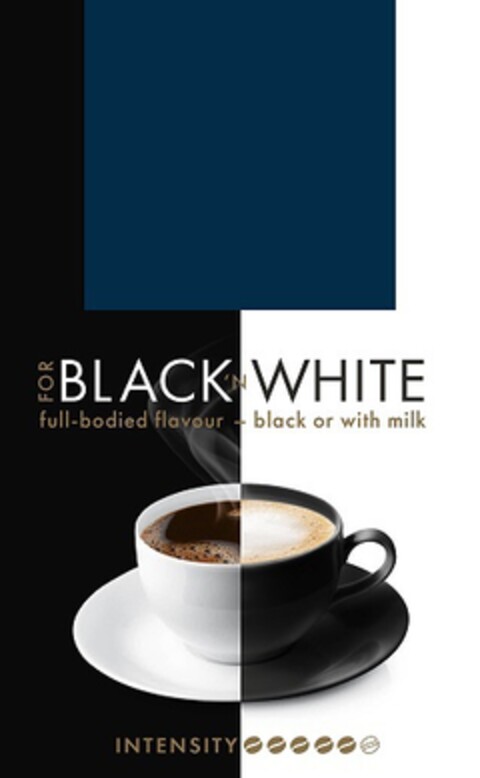FOR BLACK'N WHITE full-bodied flavour - black or with milk INTENSITY Logo (EUIPO, 16.12.2014)