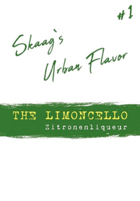 #1 Skaag's Urban Flavor THE LIMONCELLO Zitronenliqueur Logo (EUIPO, 03/15/2018)