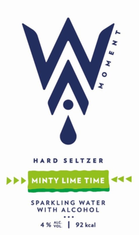 MOMENT HARD SELTZER MINTY LIME TIME SPARKLING WATER WITH ALCOHOL Logo (EUIPO, 04/22/2021)