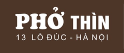 PHO THIN 13 LO DUC - HA NOI Logo (EUIPO, 01/18/2024)