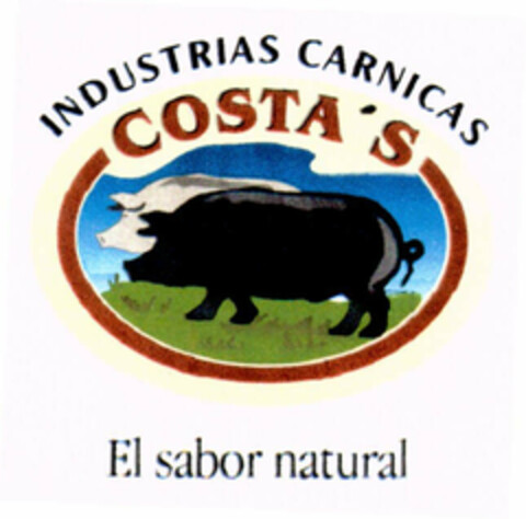 INDUSTRIAS CARNICAS COSTA'S El sabor natural Logo (EUIPO, 24.06.2002)