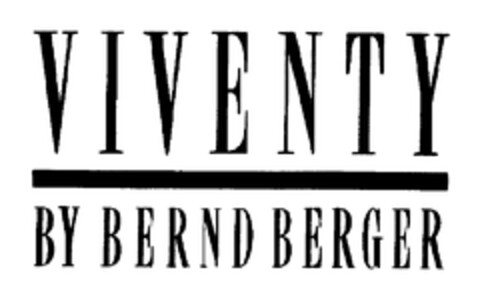 VIVENTY BY BERND BERGER Logo (EUIPO, 01.04.1996)