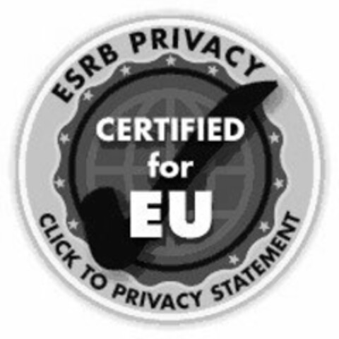 ESRB PRIVACY CERTIFIED for EU CLICK TO PRIVACY STATEMENT Logo (EUIPO, 03/04/2008)