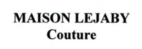 MAISON LEJABY
    Couture Logo (EUIPO, 10/10/2012)