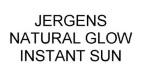 JERGENS NATURAL GLOW INSTANT SUN Logo (EUIPO, 11/05/2014)