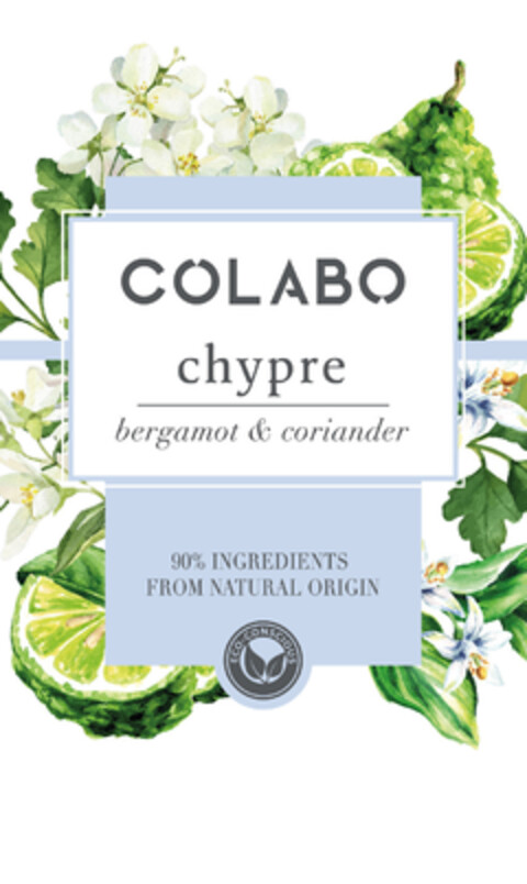 COLABO chypre bergamot & coriander 90% INGREDIENTS FROM NATURAL ORIGIN ECO-CONSCIOUS Logo (EUIPO, 24.06.2022)