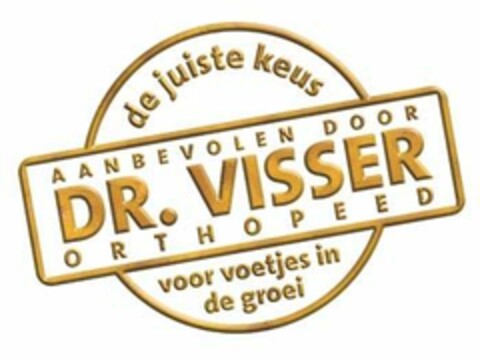 de juiste keus AANBEVOLEN DOOR DR. VISSER ORTHOPEED voor voetjes in de groei Logo (EUIPO, 31.07.2006)