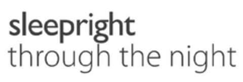 sleepright through the night Logo (EUIPO, 05/28/2009)