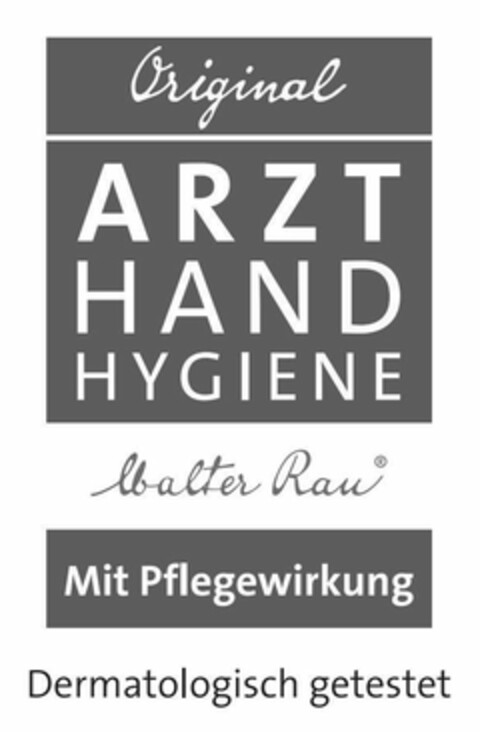 Original ARZT HAND HYGIENE Mit Pflegewirkung Dermatologisch getestet Logo (EUIPO, 13.11.2020)