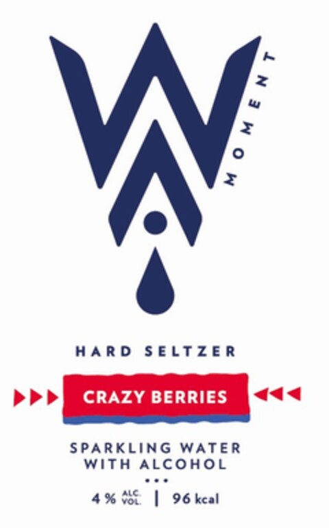 MOMENT HARD SELTZER CRAZY BERRIES SPARKLING WATER WITH ALCOHOL Logo (EUIPO, 22.04.2021)