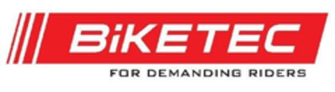 BIKETEC FOR DEMANDING RIDERS Logo (EUIPO, 05.10.2023)