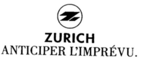 ZURICH ANTICIPER L'IMPRÉVU Logo (EUIPO, 01.04.1996)