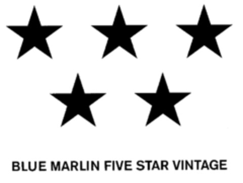BLUE MARLIN FIVE STAR VINTAGE Logo (EUIPO, 04.10.2002)