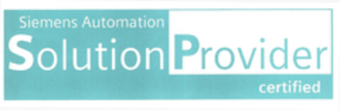 Siemens Automation Solution Provider certified Logo (EUIPO, 04.08.2003)