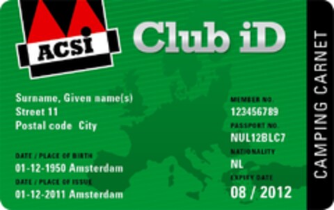 ACSI CLUB ID Logo (EUIPO, 07/01/2011)