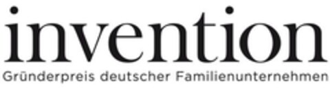 invention Gründerpreis deutscher Familienunternehmen Logo (EUIPO, 22.04.2014)