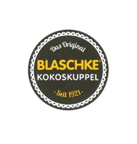 Blaschke Kokoskuppel Das Original Seit 1921 Logo (EUIPO, 10/07/2014)