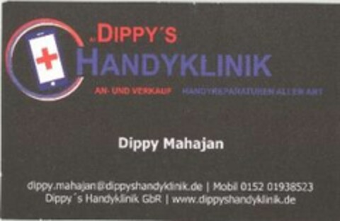 DIPPY'S HANDYKLINIK An -und Verkauf Dippy Mahajan Logo (EUIPO, 07.06.2016)