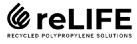 reLIFE RECYCLED POLYPROPYLENE SOLUTIONS Logo (EUIPO, 09/29/2020)