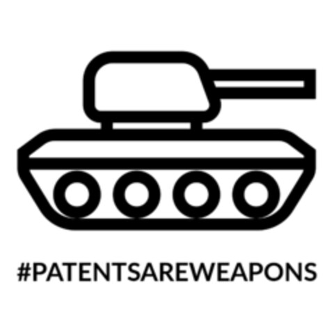 #PATENTSAREWEAPONS Logo (EUIPO, 05/14/2021)