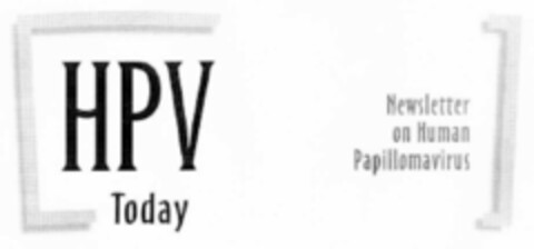 HPV Today Newsletter on Human Papillomavirus Logo (EUIPO, 09/27/2002)